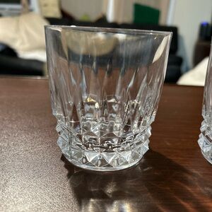 Crystal Clear Glass Whiskey Tumbler, 8 oz, no chips, cracks, marks, 2 in set